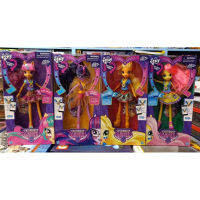 Hasbro โมเดลอะนิเมะโพนี่น้อยของฉัน Fluttershy Applejack Twilight Sparkle Sours Weet Kawaii Tindakan Angka Boneka Mainan