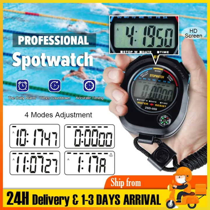 Professional Sports Timer Waterproof Digital Handheld LCD Timer Running Timer Stopwatch