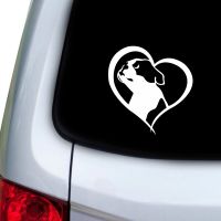 Boston Terrier Love Vinyl Art Sticker Car Window Decor   Pet Dogs Laptop Funny Decals for Apple MacBook Pro / Air Decoration Bumper Stickers Decals  M