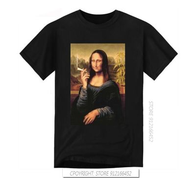 100 % 100% Cotton Best Mona Lisa 420 Smoking Joint Graphic T Shirt Funny Gift