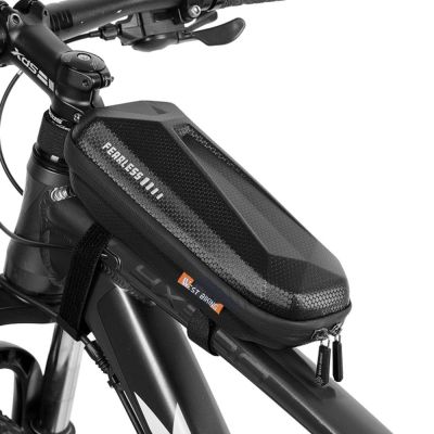 SCAPE กระเป๋าจักรยานเสือหมอบไฟฟ้ากันน้ำเสือกระเป๋าขี่จักรยาน,โครงรถจักรยานด้านหน้าด้านบนกระเป๋าทรงหลอดกระเป๋า MTB กระเป๋าทรงหลอดกระเป๋าจักรยานกรอบด้านหน้า