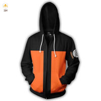 IUM Naruto Shippuden Naruto เครื่องแต่งกายผู้ใหญ่ Zip Up Hoodie พร้อมกระเป๋าด้านข้าง Collective Naruto Shippuden Naruto เครื่องแต่งกายผู้ใหญ่ Zip Up Hoodie พร้อมกระเป๋าด้านข้าง Collective ของขวัญสำหรับแฟน