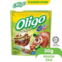 Oligo เครื่องดื่มช็อคโกแล็ตมอลต์ชนิดชง 15 ซอง Oligo Chocolate Malt Drink (Hi-Calcium) With Oligofructose 30g X 15 Sachets