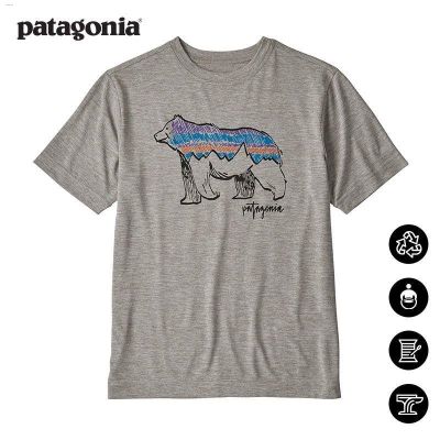 Patagonia Patagonia แขนสั้นผ้าฝ้ายเสื้อยืดพิมพ์ลายระหว่างประเทศ