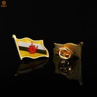 Brunei Hard Enamel Cartoon Flag Pin Badge Zinc Alloy Epoxy Butterfly Buckle Denim Jacket Lapel Button Brooch Pin Jewelry