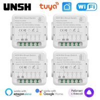 1/2/3/4 Gang Tuya Smart WiFi Light Switch 2-way Control Mini Smart Circuit Breaker Smart Life Control Support Alexa Google Home Power Points  Switches