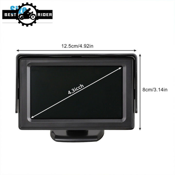 4-3-การแสดงผล-lcd-tft-กล้องสำรองจอสำหรับจอดสำรองข้อมูลมุมข้างหลังจอภาพ2การมองเห็นได้ในเวลากลางคืนพอร์ตอินพุตวิดีโอ