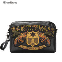 Bee Embroidery Clutch male bag nd Leather man crossbody bags Small vintage clutch bag men Black Casual women Shoulder bag