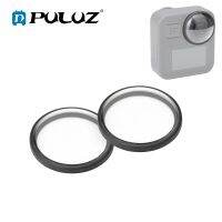 PULUZ 2ชิ้นอะคริลิป้องกันเลนส์ปกคลุมสำหรับ GoPro Max การกระทำกล้องเลนส์ปกป้องปกกรณี