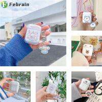 FEBRAIN สะดวกสบาย โปร่งใส TPU ปลอกหูฟัง สำหรับ AirPods1/2 ปลอกป้องกัน หูฟังป้องกัน Shell