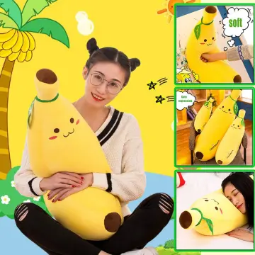 70-120cm Cartoon Banana Plush Toy Soft Plant Banana Pillow Super