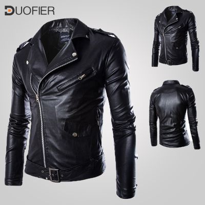 ZZOOI PU Leather Jacket Men Zip Lapel Collar British Punk Rock Outwear Coats Vintage Winter New Thick Warm Casual Motorcycle Jackets