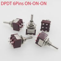 5pcs/Lot DPDT 6Pins 3Position ON ON ON Guitar Mini Rocker Toggle Switch