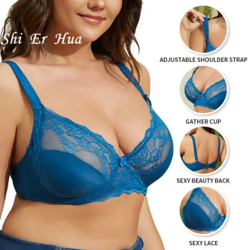 Women's Plus Size Push Up Bras Sexy Lace Embroidery Big Cup Underwire  Brassiere 
