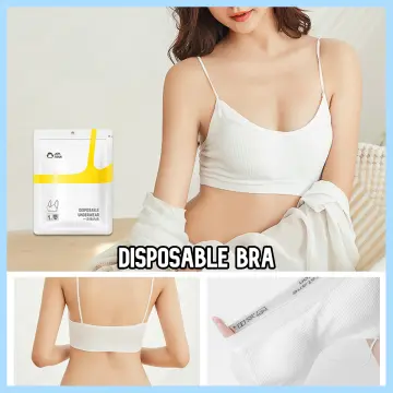 10pcs Disposable Bras Non Woven Fabric Disposable Beauty Salon Brassieres  Top Underwear For Women