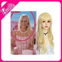 BABYBANG Barbiestyle Barbiecore Barbiepink ทนความร้อนทน วิกผมคอสเพลย์ตุ๊กตาบาร์บี้ สีบลอนด์บลอนด์ หยิกหยักศก วิกผมหยักยาว ภาพยนตร์สำหรับภาพยนตร์ ธรรมชาติตามธรรมชาติ วิกผมฮาโลวีน วิกผมหยักยาว