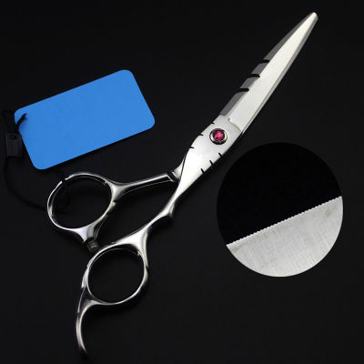New professional Japan 440c 5.5 6 inch Laser wire hair scissors serrated blades cutting barber shears hairdressing scissors