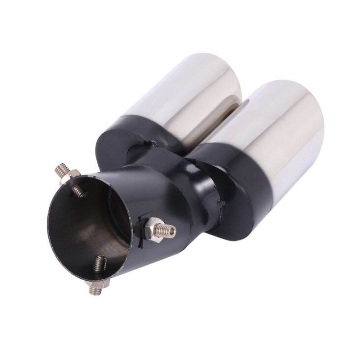 Automobile Universal Stainless Steel Double Row One Minute Two Exhaust