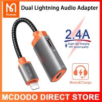 ( Promotion+++) คุ้มที่สุด 「รองรับไมค์ใน Pubg 」 Mcdodo iPhone Audio Adapter Dual Lightning Port สำหรับการโทรด้วยชุดหูฟัง + การฟัง + การชาร์จ ราคาดี อุปกรณ์ สาย ไฟ ข้อ ต่อ สาย ไฟ อุปกรณ์ ต่อ สาย ไฟ ตัว จั๊ ม สาย ไฟ