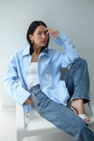 AGNESS Oversize Shirt in Blue