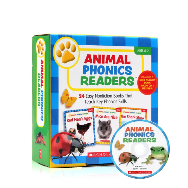 English original genuine animal language learning music parents' Reading  manual animal photonics readers parent pack 24 volume gift box with CD  stickers for children's Enlightenment cognition | Lazada PH