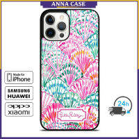 Lilly Pulitzer Oh Shello Phone Case for iPhone 14 Pro Max / iPhone 13 Pro Max / iPhone 12 Pro Max / XS Max / Samsung Galaxy Note 10 Plus / S22 Ultra / S21 Plus Anti-fall Protective Case Cover