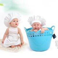 2 Pcs/Set Baby Chef Hat Set Photographic Junior Apron Children Cooking Tools Girls Boys Kitchen Accessories  by Hs2023