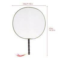 24cm Summer Elegant Round Hand Paddle Fan White Blank Cloth Kids Painting Toy