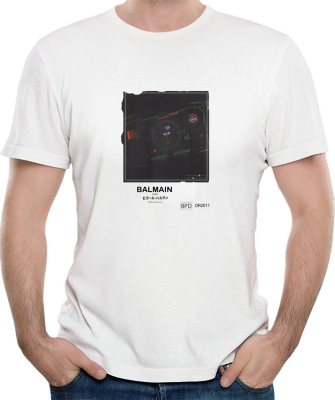 Balmain Tshirt Mens Letter Printed Allmatch Tees 100% Cotton Gildan