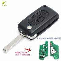 KEYECU Flip Remote Key Fob 3B 433MHz ID46 CE0523 Model for CITROEN Berlingo C3 C2 C5 C4 Picasso for PEUGEOT 807 407 308 307 207