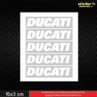 คุ้มสุด ๆ สติ๊กเกอร์โลโก้ DUCATI 1 สีขาว 5 ชิ้น ขนาด 15X3 cm ราคาคุ้มค่าที่สุด สติ ก เกอร์ ติด รถ สติ๊กเกอร์ ออฟ โร ด สติ ก เกอร์ ข้าง รถ กระบะ สติ ก เกอร์ ข้าง รถ สวย ๆ