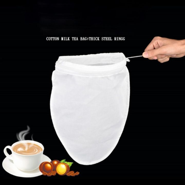 bereave-ใช้ซ้ำได้-ถุงกรองชานม-มือถือแบบมือถือ-แหวนเหล็ก-ผ้า-ถุงนมถั่ว-ของใหม่-หลายขนาด-ถุงกรองกาแฟ-นมอัลมอนด์