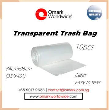 50pcs Trash Bags Large Capacity Trash Bag Disposable Thickened Storage Bags  Clear Recycling Bin Liners Bags Plastic Refuse Sacks