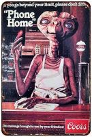 Isaric Tin Sign E.T. Phone Home Cors Light Vintage Reproduction Metal Sign 8 x 12