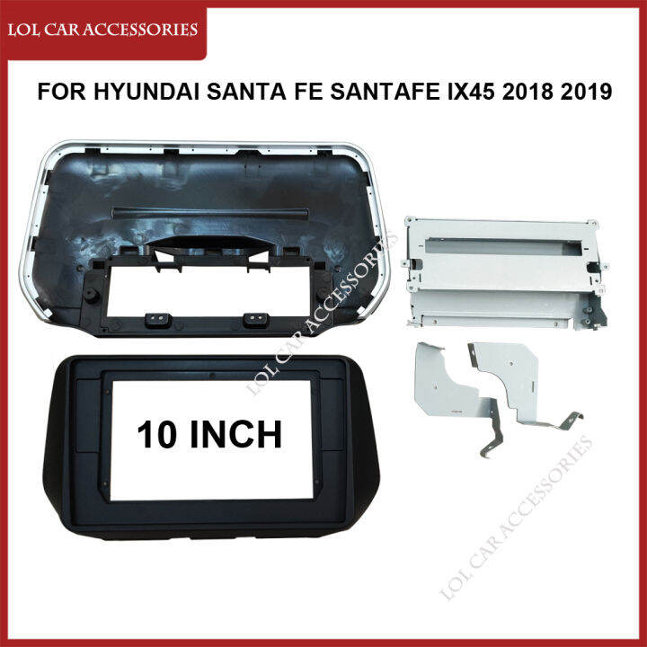 10นิ้วสำหรับฮุนไดซาตาเฟ-santafe-ix45-2018-2019สเตอริโอวิทยุรถยนต์-mp5แอนดรอยด์เครื่องเล่น-gps-ผ้าคลุมหน้ารถกรอบแผงป้าย2-din