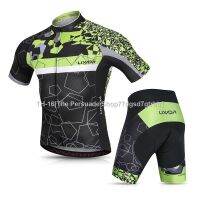 ❏ Lixada Men Cycling Jersey Set Breathable Quick-Dry Short Sleeve Biking Shirt and Gel Padded Shorts MTB Cycling Outfit Set