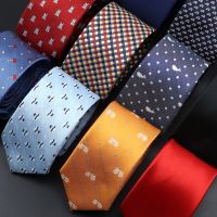 Novelty Men Tie Cartoon Bicycle Airplane Umbrella Patten Red Blue Neckties Leisure Business Daily Wear Cravat Wedding Party Gift Ties