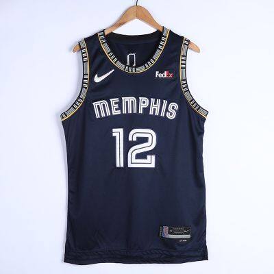 The Newest เสื้อบาสเกตบอลเอ็นบีเอ 2022 เสื้อ NBA ใหม่ Memphis Grizzlies 12 # Ja Morant City Edition Dark Blue 75Th เสื้อบาสเกตบอล กางเกงบาสเกตบอล Grizzly A variety of grizzly Basketball uniform