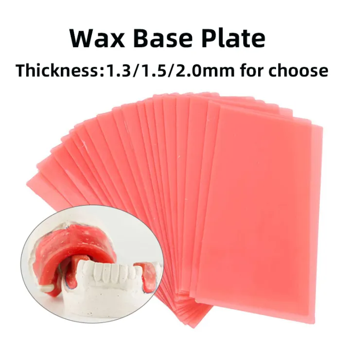 1Box Base Plate Wax Dental Baseplate Wax Red Waxes Based Restorations