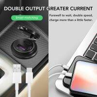 PD Type C USB Car Charger and QC 3.0 Quick Charger Power Outlet Socket with ON/Off Switch for Motorcycle Boat RV