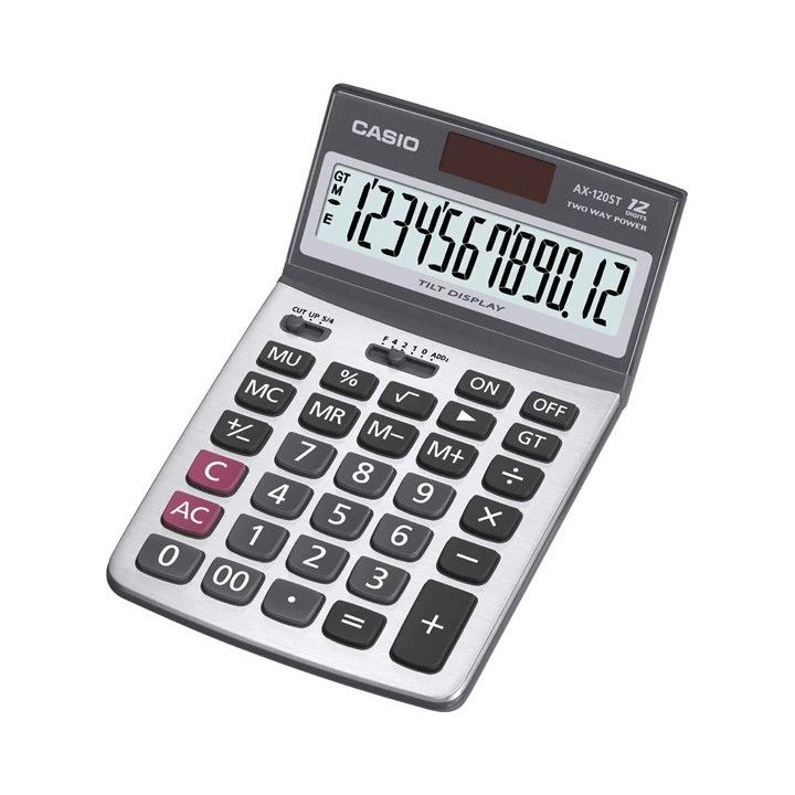 casio-calculator-เครื่องคิดเลข-รุ่น-ax-120st-สีเงิน-บริการเก็บเงินปลายทาง