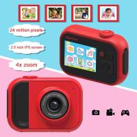 24MP เด็กกล้องดิจิตอลของเล่น Full HD 1080จุดมินิความศึกษาภาพกล้อง4x ซูมเด็กกล้องสำหรับเด็กของขวัญวันเกิด