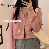 Marquise1997 เสื้อฮู้ด เสื้อแขนยาวอบอุ่น หลวมและสบาย สไตล์ คลาสสิค สบาย วินเทจ WWY2390QMN 42Z231021