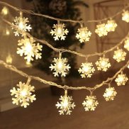 Đèn LED bông tuyết xinh xắn trang trí nhà cửa - Dây đèn LED ánh sáng ấm áp