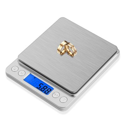 Mini Digital Jewelry Scale 2kg/3kg/500g 0.1/0.01g Electronic Balance Food Kitchen Scale Pocket weight scale Tapestries Hangings