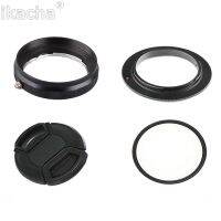 ชุดแหวนป้องกันรีเวิร์สมาโครเลนส์เเดปเตอร์4 In1สำหรับ Sony A77 A900 A580 A550 A350ติดตั้งใหม่ฝาครอบเลนส์ที่กรองรังสียูวี58มม.