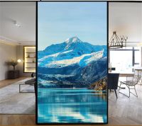 Beautiful Scenery No Glue Privacy Window Film Vinyl Static Cling Frosted Stained Glass Decorative Window Sticker Window Film 11 Window Sticker and Fil