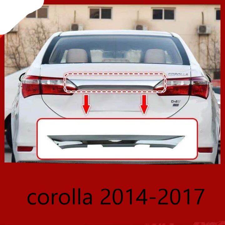ABS Chrome Rear Trunk Lid Cover Car rear cover for toyota altis corolla