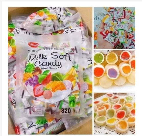 Giá sốc kẹo dẻo milk soft candy trái cây gói 320g-100 viên thái lan - ảnh sản phẩm 1
