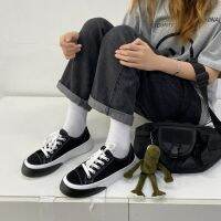 Fashionable Ulzzang Lace Up Flat Canvas Shoes for Women